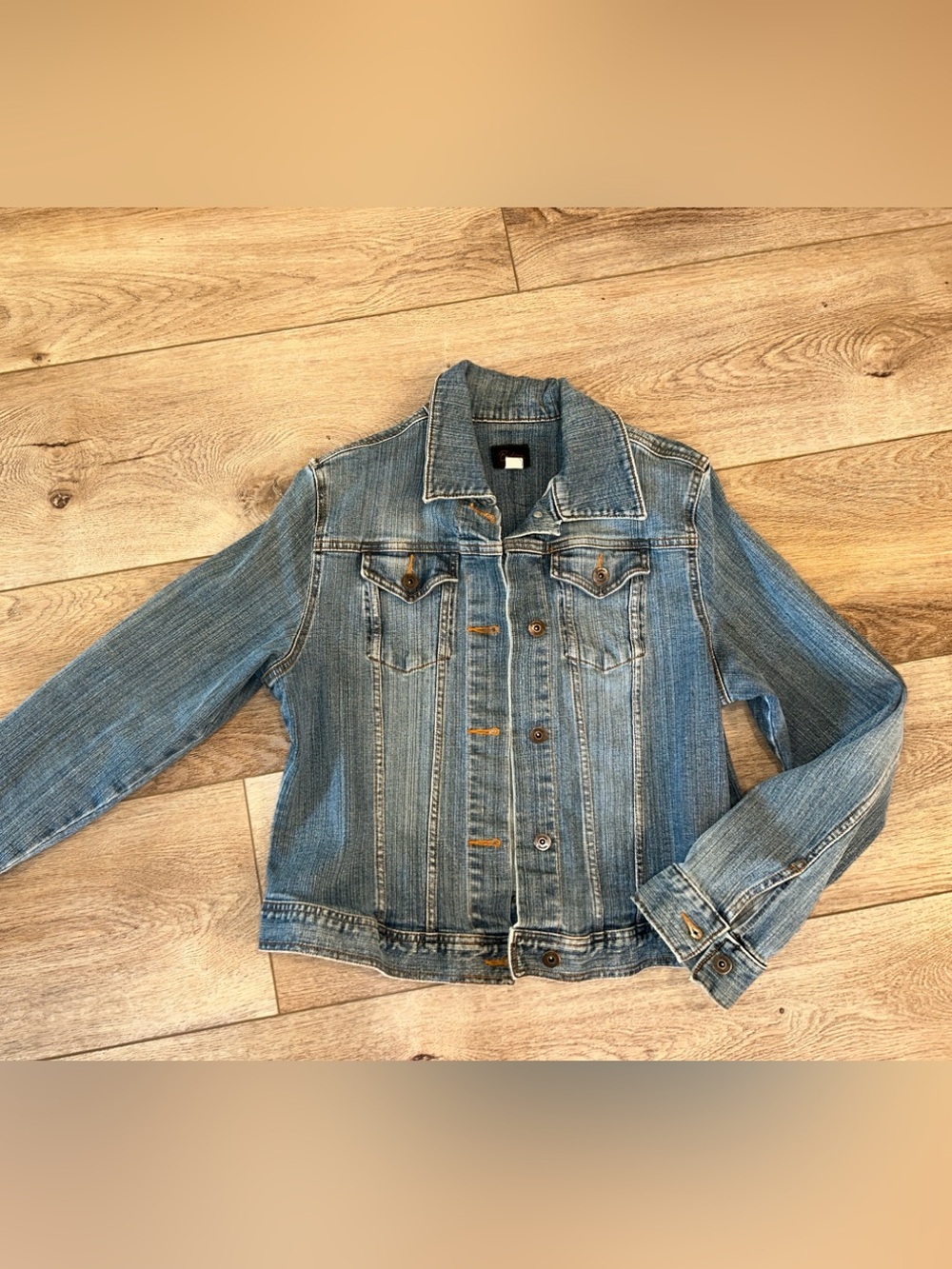 Riders Copper Collection Classic Blue Western Denim Jacket Stretch - Women Large
